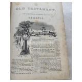 Antique Harper & Brothers 1843 Holy Bible - Leather Bound, 13 x 10 x 4 in, 1,600 Engravings
