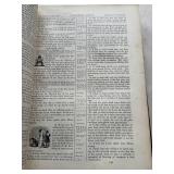 Antique Harper & Brothers 1843 Holy Bible - Leather Bound, 13 x 10 x 4 in, 1,600 Engravings