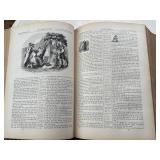 Antique Harper & Brothers 1843 Holy Bible - Leather Bound, 13 x 10 x 4 in, 1,600 Engravings