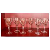 Val Saint Lambert Belgian Glass Stemware - 6 Glasses, 5.75 in Tall