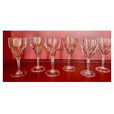 Val Saint Lambert Belgian Glass Stemware - 6 Glasses, 5.75 in Tall