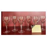 Val Saint Lambert Belgian Glass Stemware - 6 Glasses, 5.75 in Tall