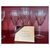 Val Saint Lambert Belgian Glass Stemware - 6 Glasses, 5.75 in Tall