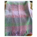Avoca Handweavers Throw Blanket - 100% Pure New Wool, Multicolor Plaid, Ireland