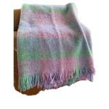 Avoca Handweavers Throw Blanket - 100% Pure New Wool, Multicolor Plaid, Ireland
