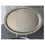 K - Cosi Tabellini Vintage Italian Pewter Oval Tray Set (Lot of 2)