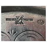 K - Cosi Tabellini Vintage Italian Pewter Oval Tray Set (Lot of 2)