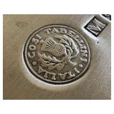 K - Cosi Tabellini Vintage Italian Pewter Oval Tray Set (Lot of 2)