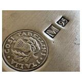 K - Cosi Tabellini Vintage Italian Pewter Oval Tray Set (Lot of 2)