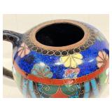 Miniature Cloisonné Teapot - 2.5-Inch Floral Pattern