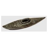 KP - Inuit Stone Kayak Carving - Circa 1975