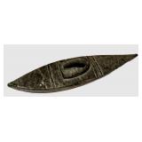KP - Inuit Stone Kayak Carving - Circa 1975