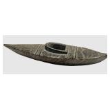 KP - Inuit Stone Kayak Carving - Circa 1975