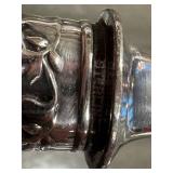 Vintage Mother-of-Pearl Silverware Set - 4-Piece with Sterling Bands (Monograms B and W)