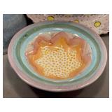 Artisan Crafted Ceramic Pottery Lot - Pitcher, Oval Plate & Bowl (Lot of 3)
