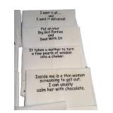 K - Decorative Hand Towels - 60% Linen, 40% Cotton (Lot of 9)