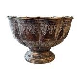 LR - Silver Plate Punch Bowl On Pedestal Stand