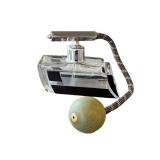 Vintage Perfume Atomizer - Vintage Art Deco Glass with Black Inlays