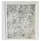 Martin Blass Framed Etching, 