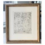 Martin Blass Framed Etching, 