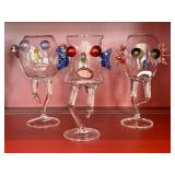 CD - Massimo Lunardon Handblown Borosilicate Cocktail Glasses - Signed (Lot of 6)