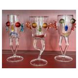 CD - Massimo Lunardon Handblown Borosilicate Cocktail Glasses - Signed (Lot of 6)