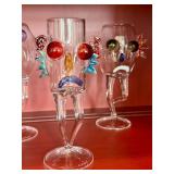 CD - Massimo Lunardon Handblown Borosilicate Cocktail Glasses - Signed (Lot of 6)