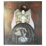 O-Nicholas Harper Original Acrylic on Panel - Large Framed Artwork