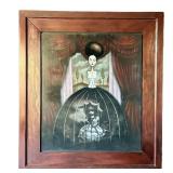 O-Nicholas Harper Original Acrylic on Panel - Large Framed Artwork