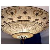 3-Tier Fortuny Scheherazade Floral Silk Pendant / Fortuny 3-Tier Silk Chandelier