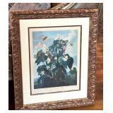 The Temple of Flora Engraving - Oblique Leaved Begonia,  Framed