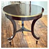 FR - Lucien Table - Round 30 in Diameter, Bronze Accents