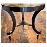 FR - Lucien Table - Round 30 in Diameter, Bronze Accents
