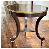 FR - Lucien Table - Round 30 in Diameter, Bronze Accents