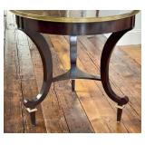 FR - Lucien Table - Round 30 in Diameter, Bronze Accents