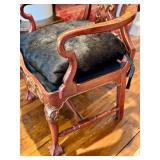 Charles Pollock Reproduction Portuguese Armchair - Black Cowhide Upholstery