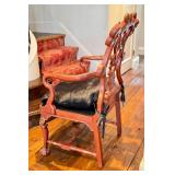 Charles Pollock Reproduction Portuguese Armchair - Black Cowhide Upholstery