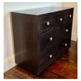 Custom African Ebony Gaboon Front Hall Dresser - 6-Drawer