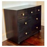 Custom African Ebony Gaboon Front Hall Dresser - 6-Drawer