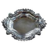 Sterling Silver Tray - Ornate Baroque Border