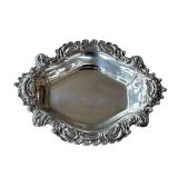 Sterling Silver Tray - Ornate Baroque Border