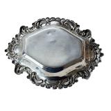 Sterling Silver Tray - Ornate Baroque Border