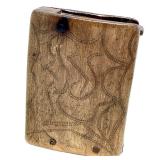 Antique Inuit Sub-Arctic Match Safe (c. 1850s) Pegged Wrought Iron Pins