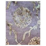 O - Custom Wool & Silk Rug 8' x 12' - Purple & Gold Floral Pattern