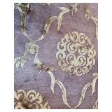 O - Custom Wool & Silk Rug 8' x 12' - Purple & Gold Floral Pattern