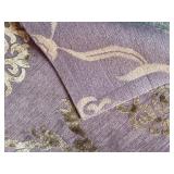 O - Custom Wool & Silk Rug 8' x 12' - Purple & Gold Floral Pattern