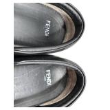 Fendi Monster Slip-On Sneakers - Black Leather, EU 38