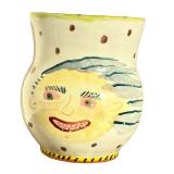 K2 - Amy Sabrina Pottery Vase - Hand-Painted Face Design