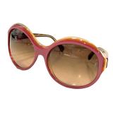 K7 - Marni Sunglasses - Pink Round Frame, Gradient Brown Lenses - Made in Italy