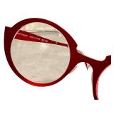 K7 - Eyeglass Frames - Pure Titanium, Made in France, Red Round Style
